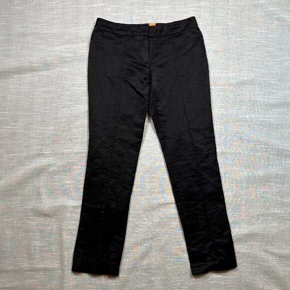 Tory Burch Black Satin Pants w/ Front Crease Size Womens 4 - Office / Basic - Picture 1 of 6